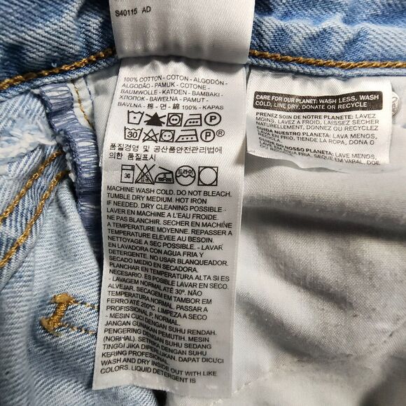 Levi's Orange Tab Slim Leg Light Wash Jeans Frayed Hem Womens Size 24 - Picture 5 of 13